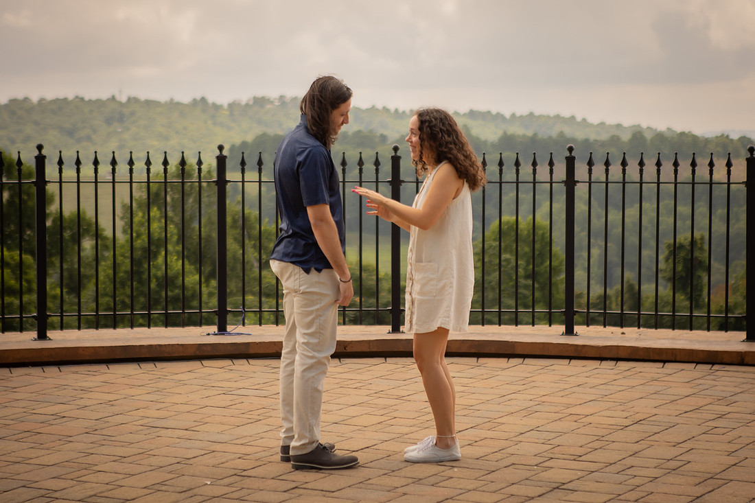 Surprise Proposal at Point Lookout Vineyard | Hendersonville, NC Photographer