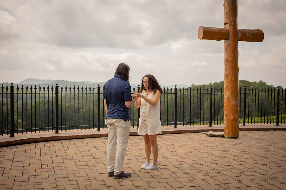 Vineyard Engagement | Hendersonville Proposal Photographer