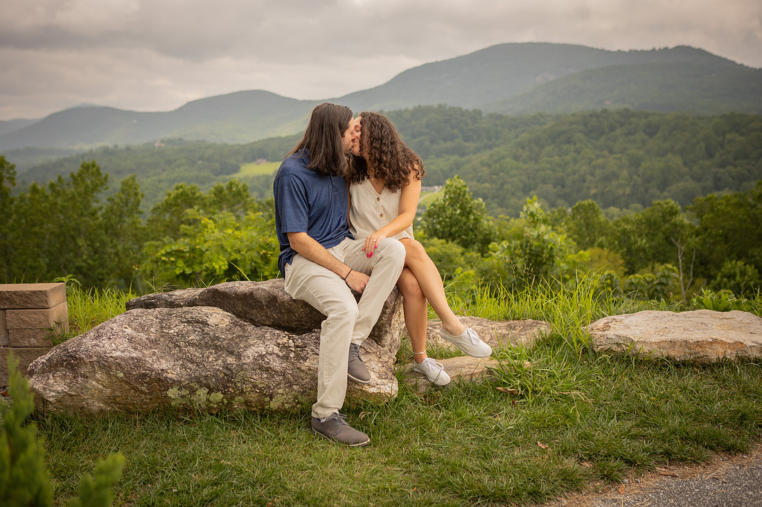 Romantic Couple in the Mountains