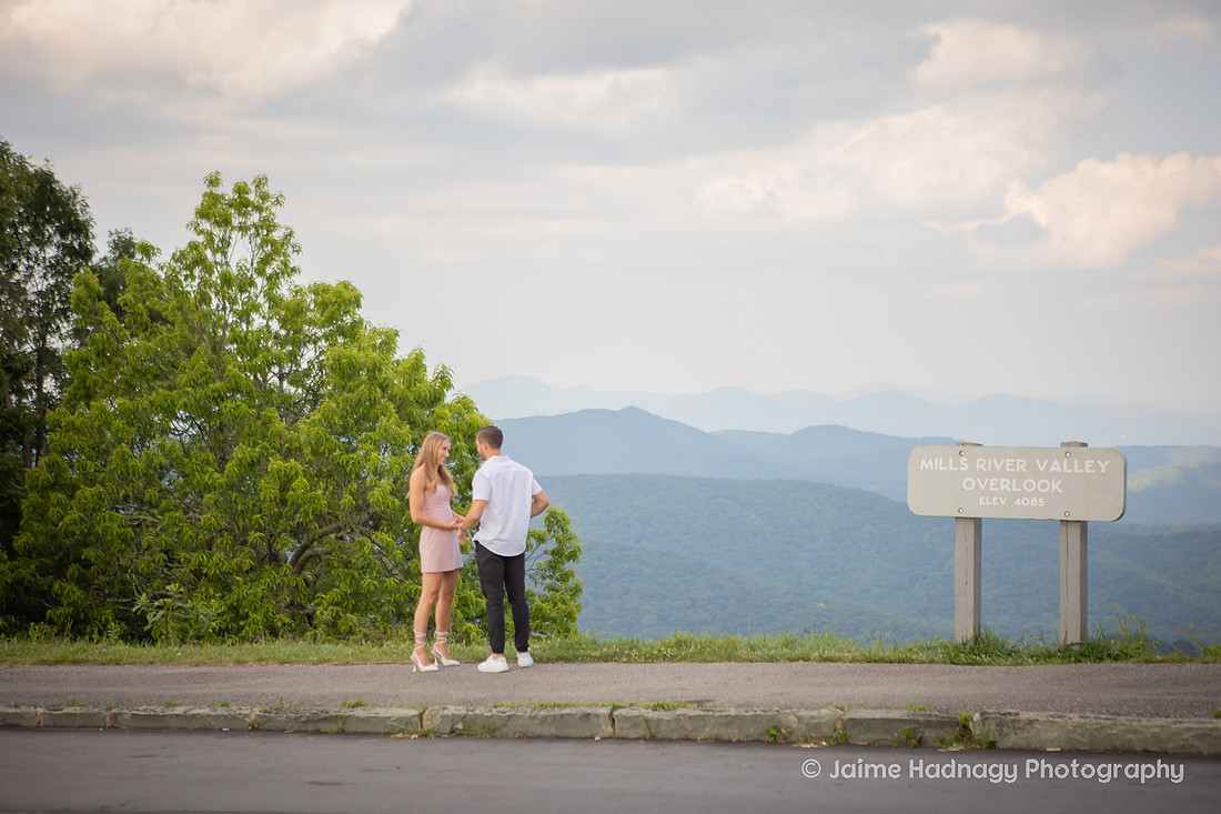 Surprise Mountain Proposal on the Blue Ridge Parkway | Asheville Engagement Photographer