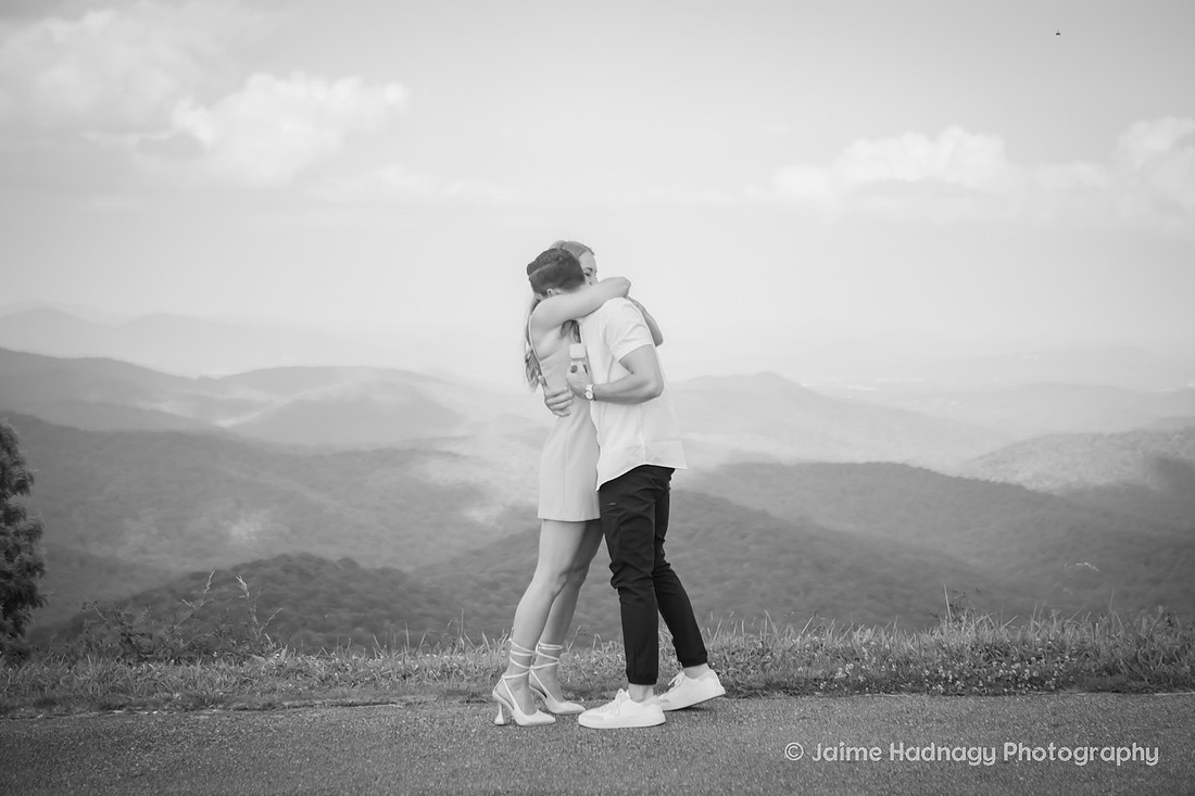 Surprise Mountain Proposal on the Blue Ridge Parkway | Asheville Engagement Photographer