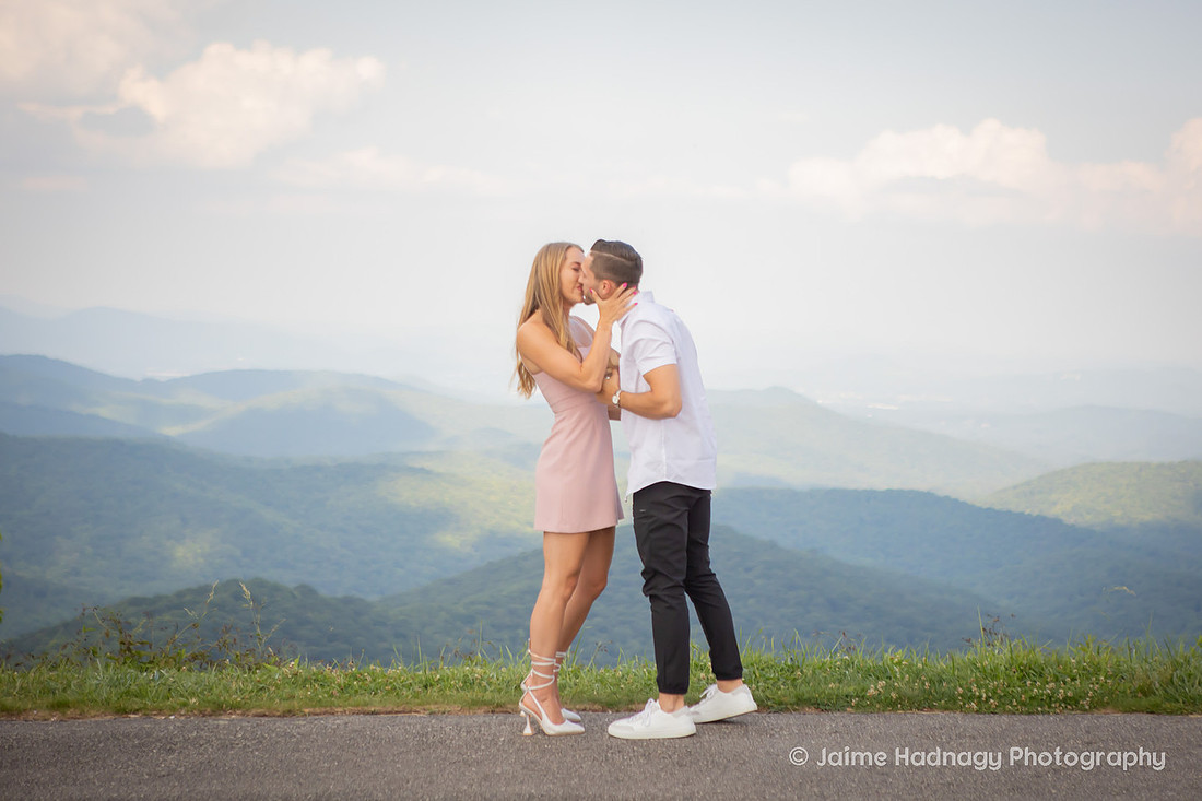 Surprise Mountain Proposal on the Blue Ridge Parkway | Asheville Engagement Photographer