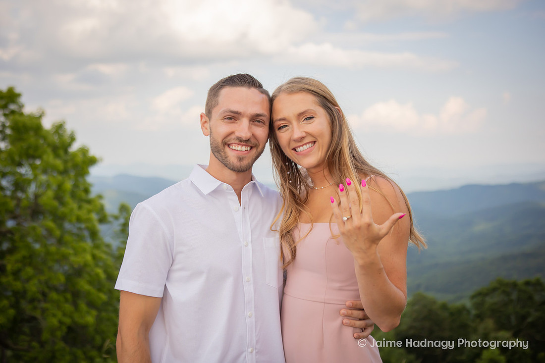 Proposal Photography in the Mountains of Western NC on the Parkway | Asheville Engagement Photographer