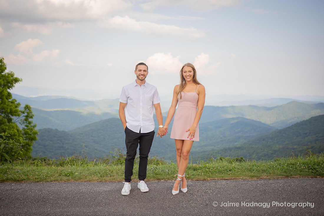Proposal Photography in the Mountains of Western NC on the Parkway | Asheville Engagement Photographer
