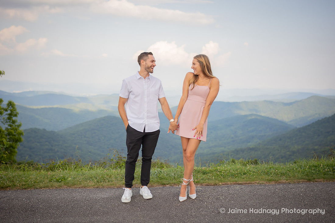 Proposal Photography in the Mountains of Western NC on the Parkway | Asheville Engagement Photographer