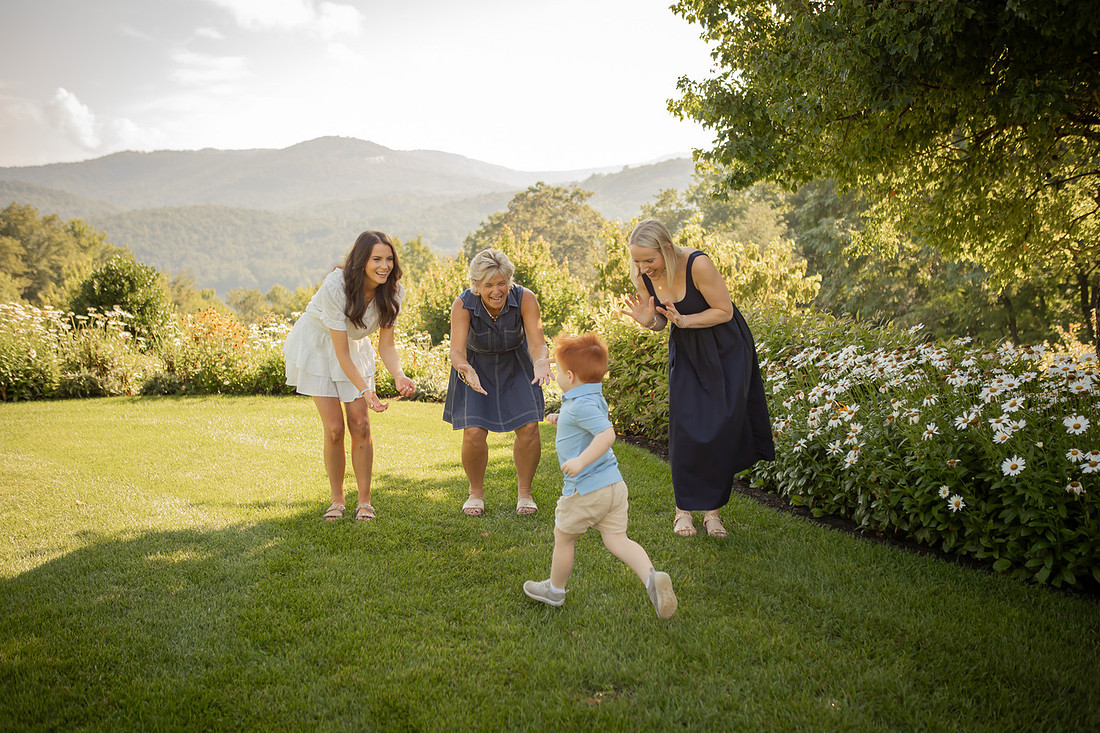 Fun Outdoor Family Portraits | Asheville Photographer