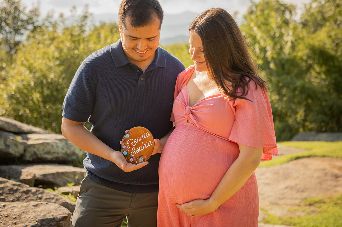 Maternity Photos in the Nursery at Home with Dog and Cat 
