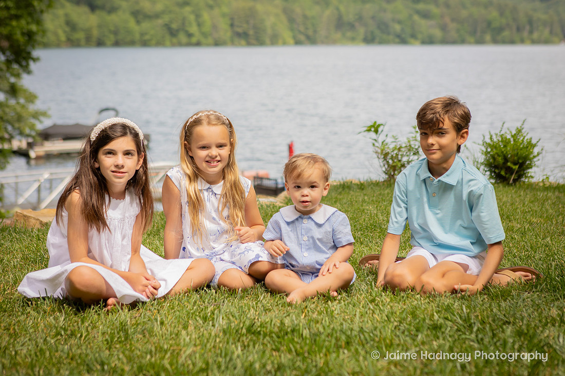 Outdoor Family Photos with Kids and Baby | Cashiers NC Photographer