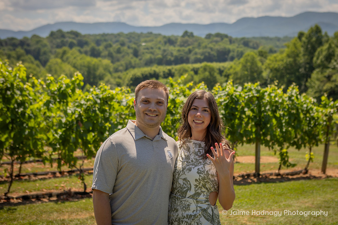 Proposing at a Winery in Western NC in the Mountains