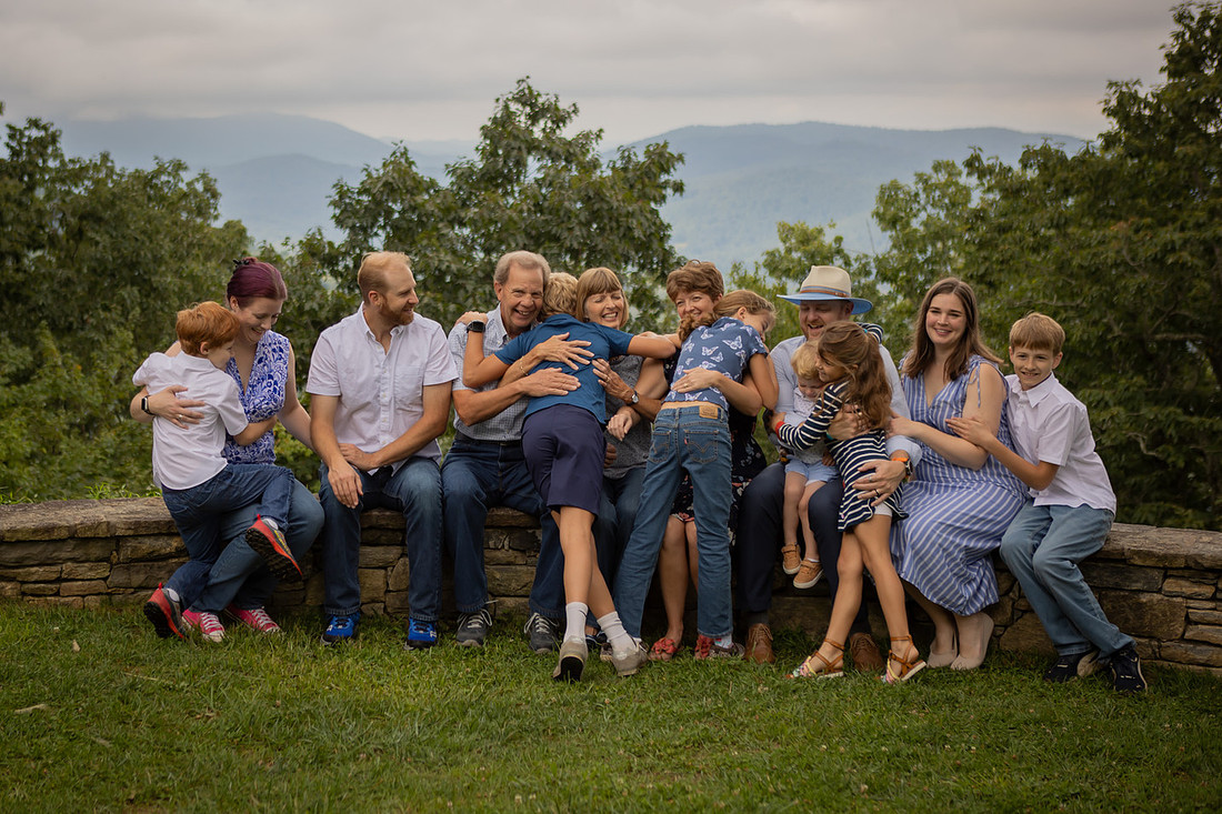 Family Photos with Grandparents and Grandkids | Asheville Hendersonville Family Photographer