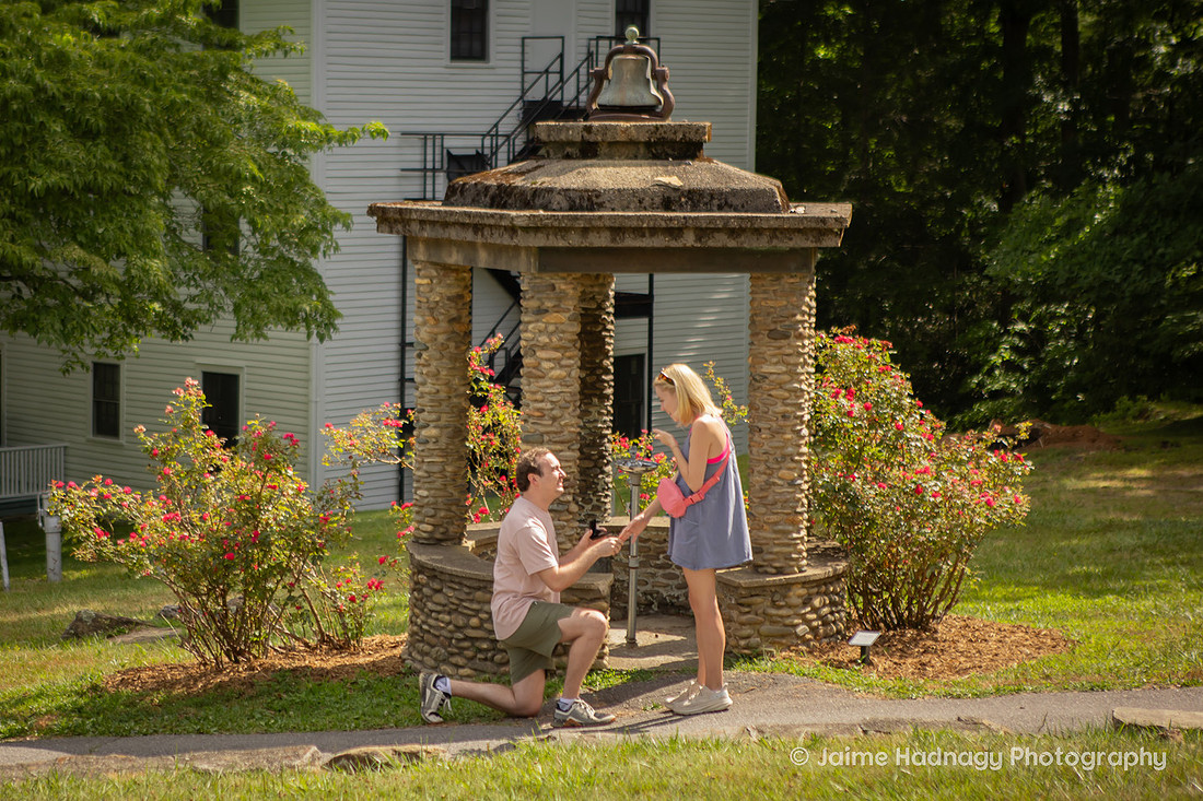 Surprise Proposal at YMCA Blue Ridge Assembly | Black Mountain Engagement Photographer