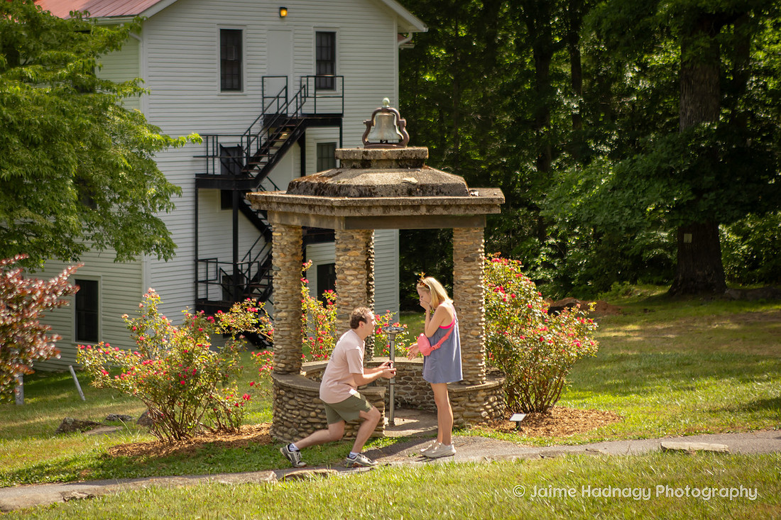 Surprise Proposal at YMCA Blue Ridge Assembly | Black Mountain Engagement Photographer