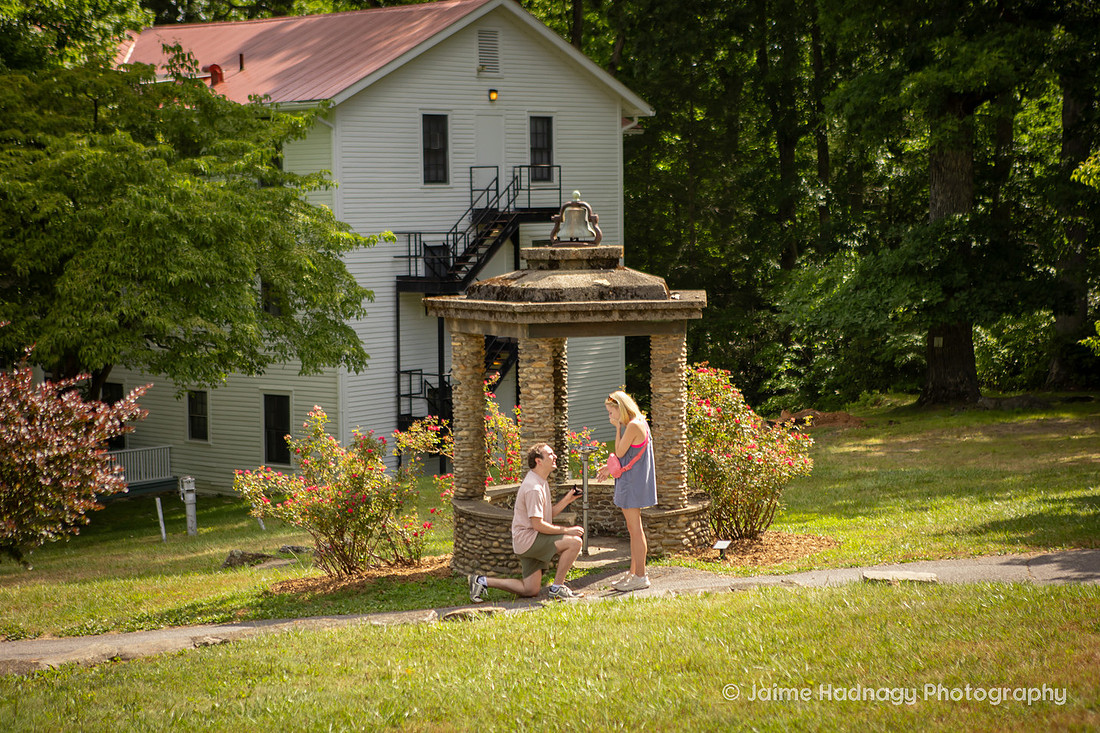 Surprise Proposal at YMCA Blue Ridge Assembly | Black Mountain Engagement Photographer