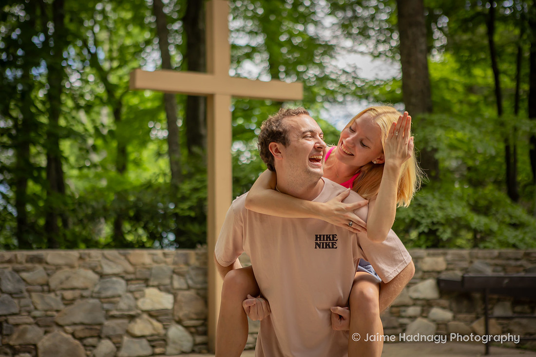 Blue Ridge  Assembly Engagement | Asheville Proposal Photographer
