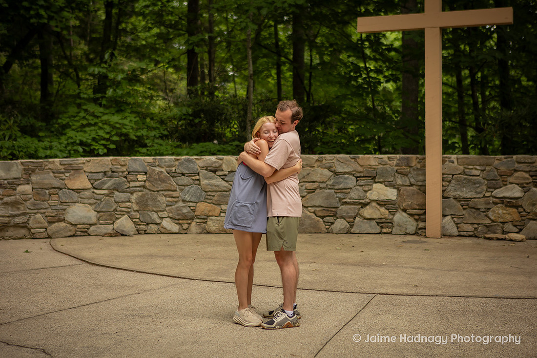 Blue Ridge  Assembly Engagement | Asheville Proposal Photographer