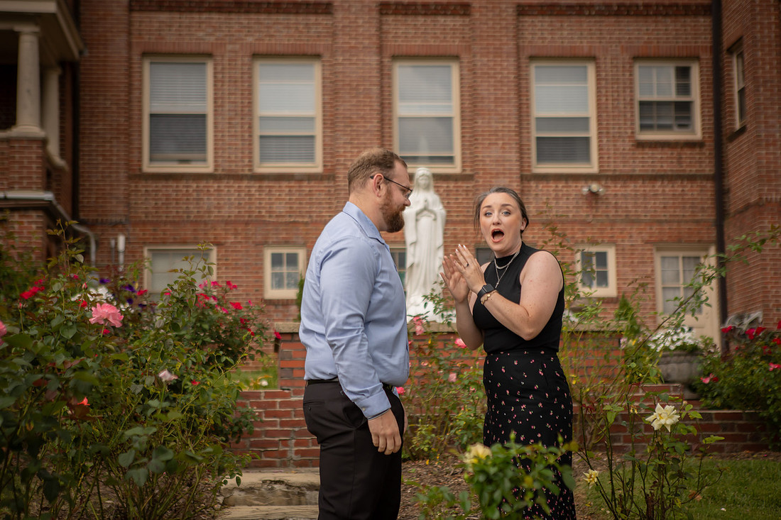 Proposing at Basilica St. Lawrence in Downtown Asheville
