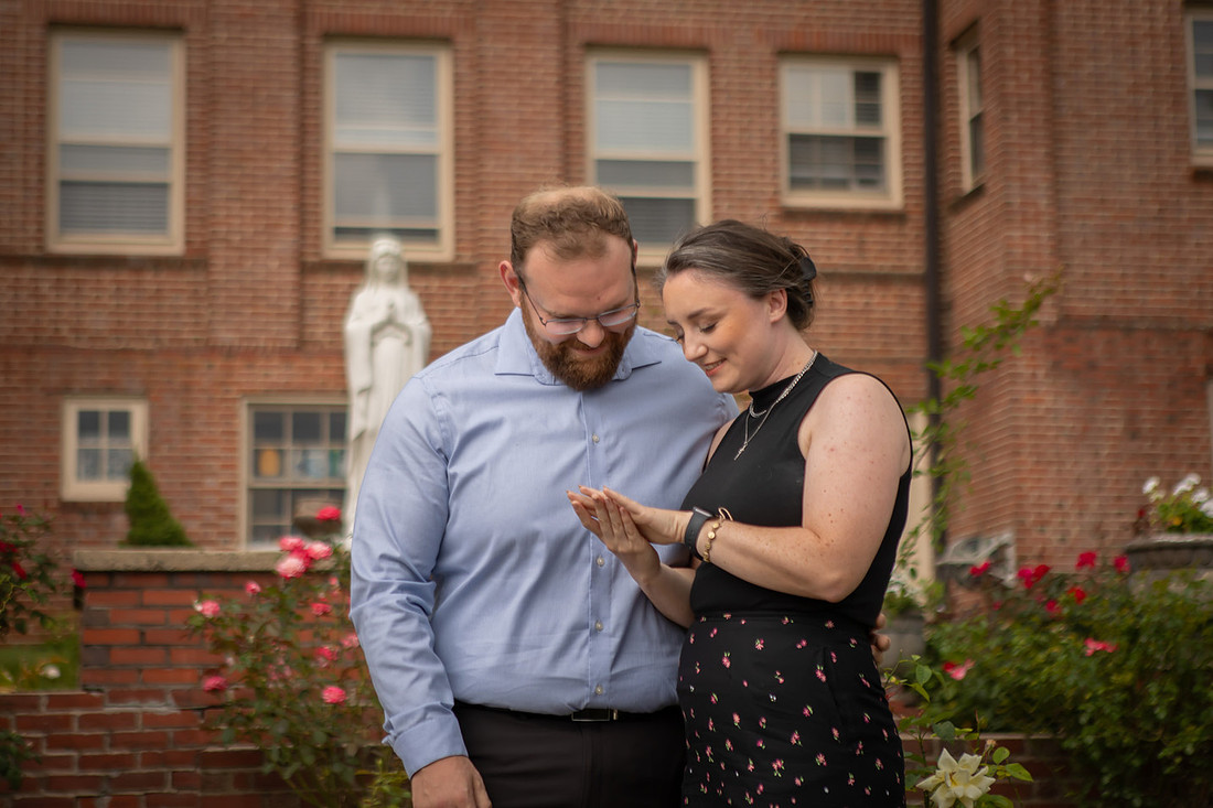 Proposing at Basilica St. Lawrence in Downtown Asheville
