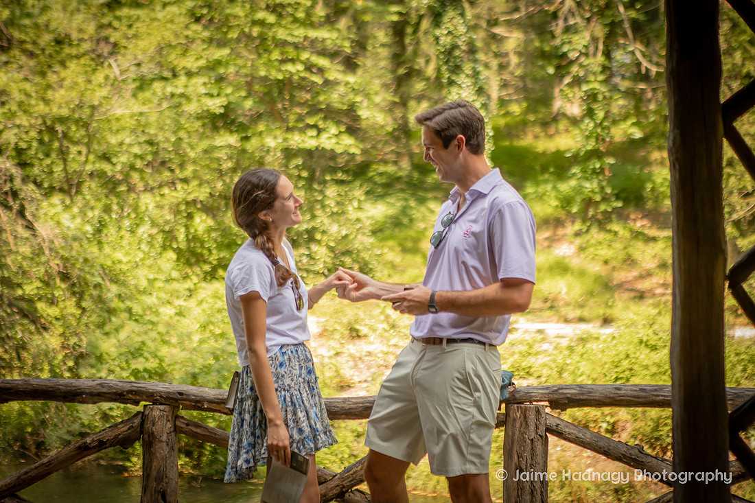 Surprise Proposal at the Bass Pond at the Biltmore Estate | Asheville Photographer