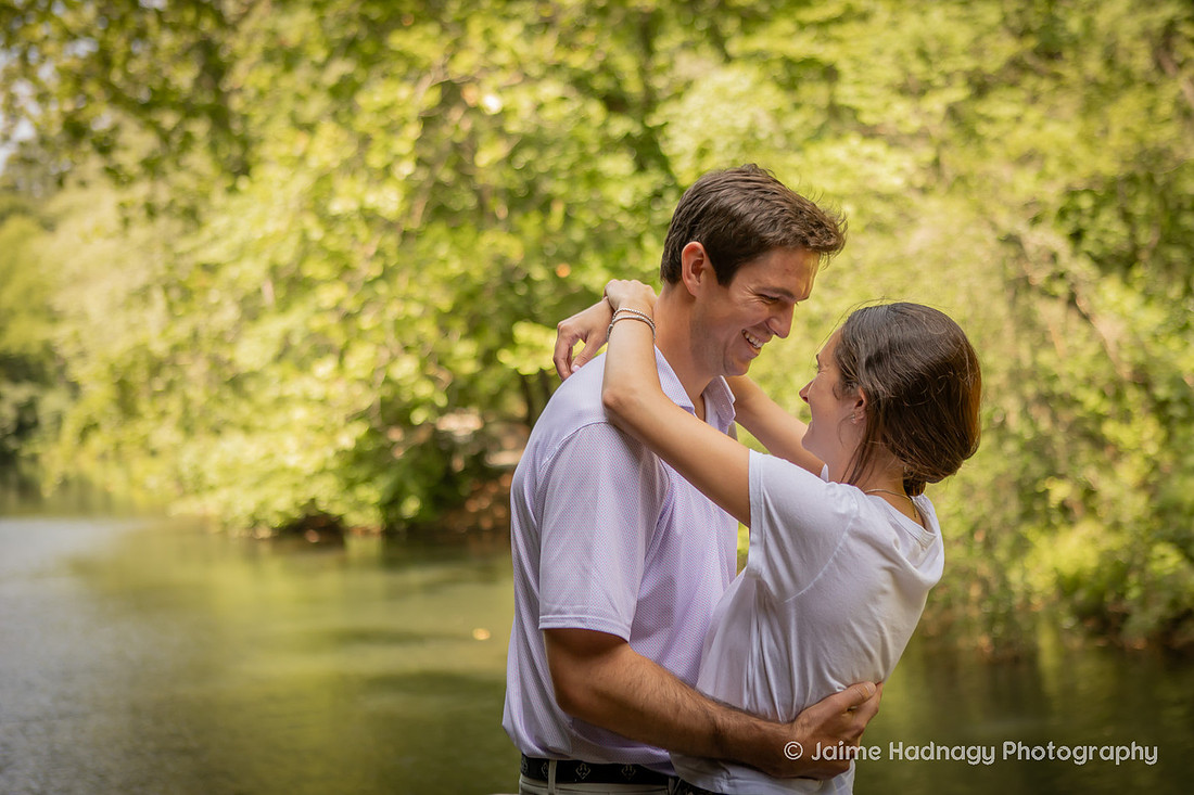 Engagement Photos at the Bass Pond at the Biltmore Estate in Asheville Photography