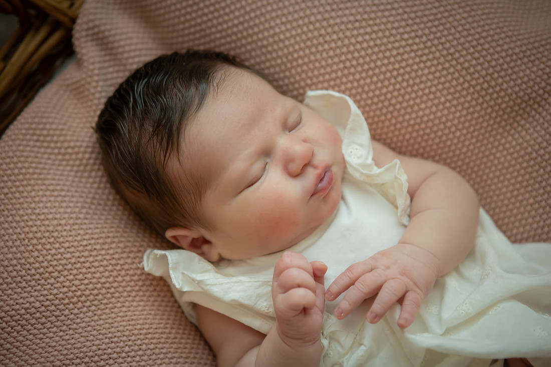 Family Photos with Newborn Baby in Home | Asheville Photographer