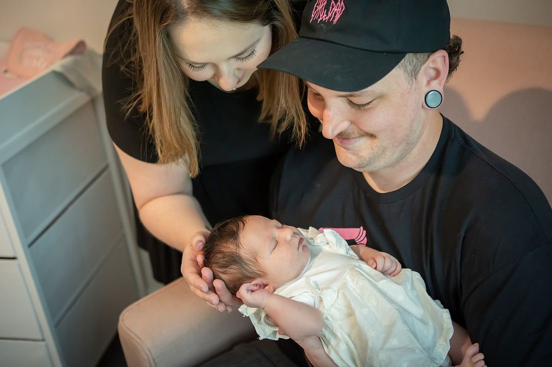 Family Photos with Newborn Baby in Home | Asheville Photographer