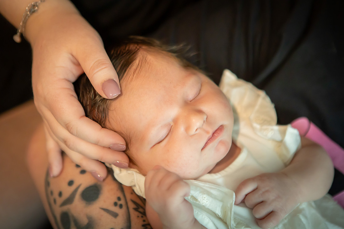 Family Photos with Newborn Baby in Home | Asheville Photographer