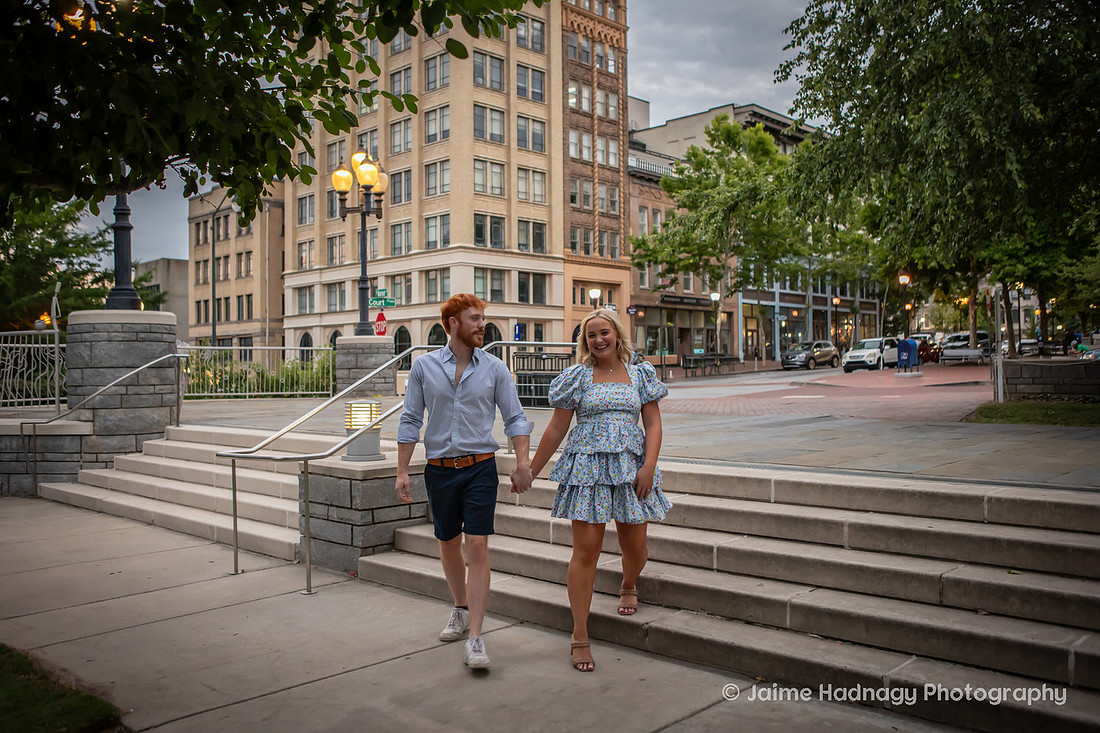 Downtown Asheville Engagement Photos | Photographer
