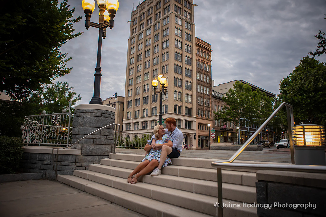 Downtown Asheville Engagement Photos | Photographer