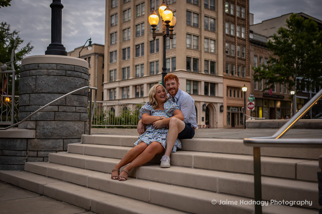 Downtown Asheville Engagement Photos | Photographer