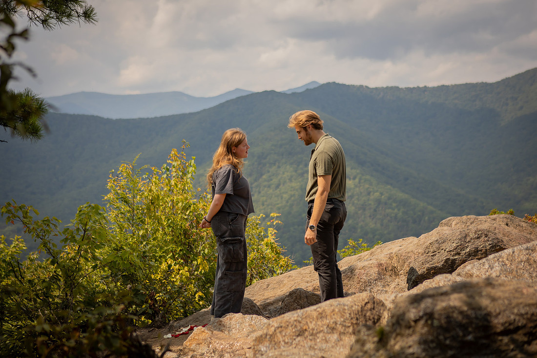 Hiking Nature Proposal in the Mountains | Black Mountain NC Engagement Photographer