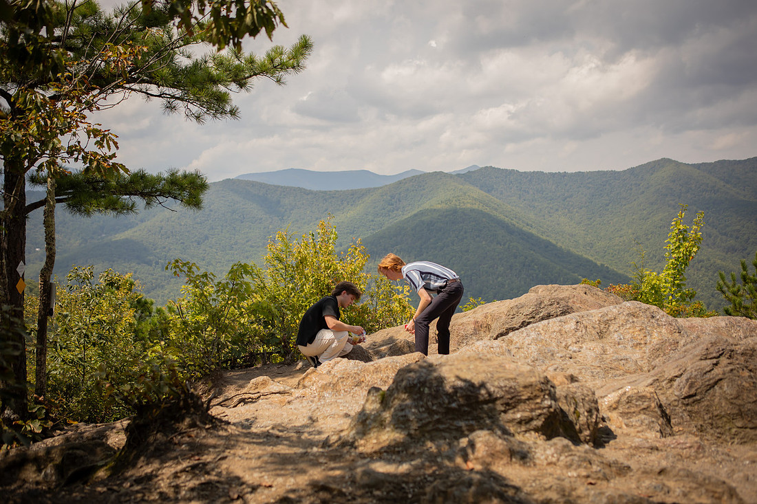Hiking Nature Proposal in the Mountains | Black Mountain NC Engagement Photographer