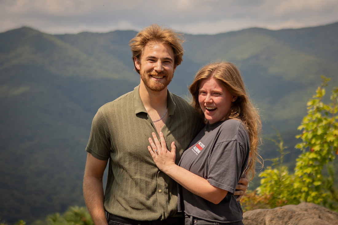 Getting Engaged in the Mountains of NC on a Hike | Nature Proposal Photographer