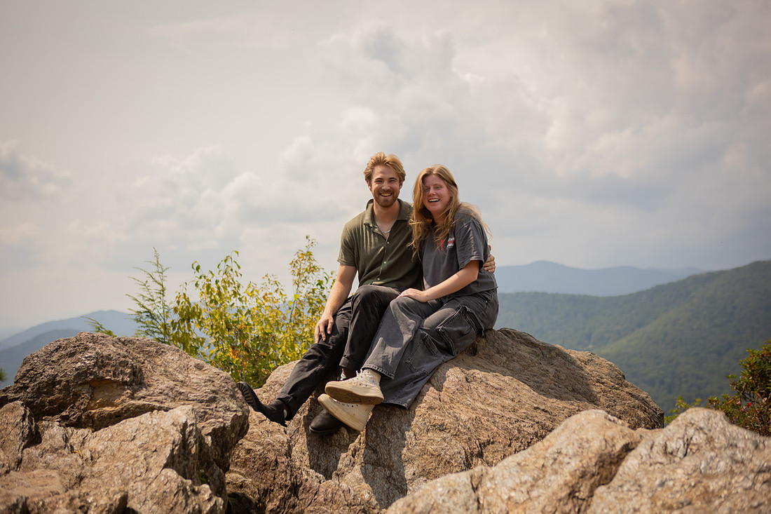 Nature Hiking Engagement Session in Western NC | Asheville Proposal Photographer