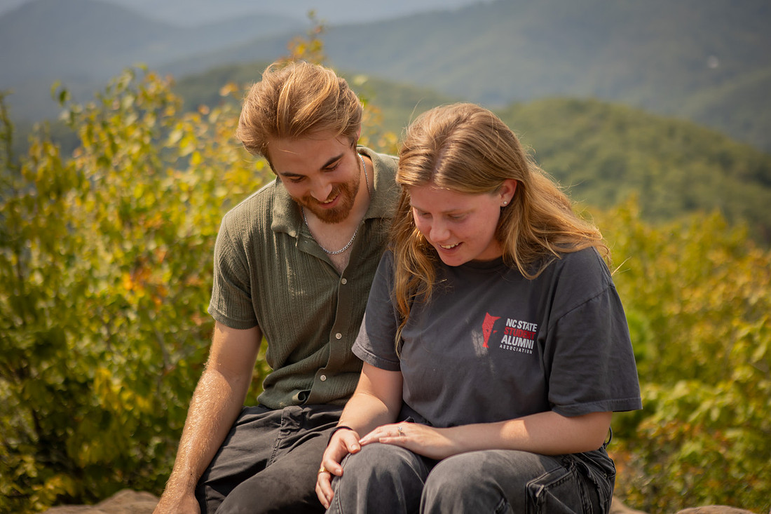 Nature Hiking Engagement Session in Western NC | Asheville Proposal Photographer