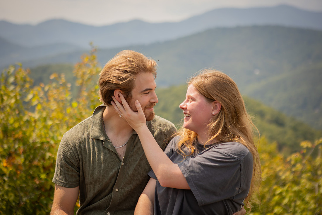 Nature Hiking Engagement Session in Western NC | Asheville Proposal Photographer