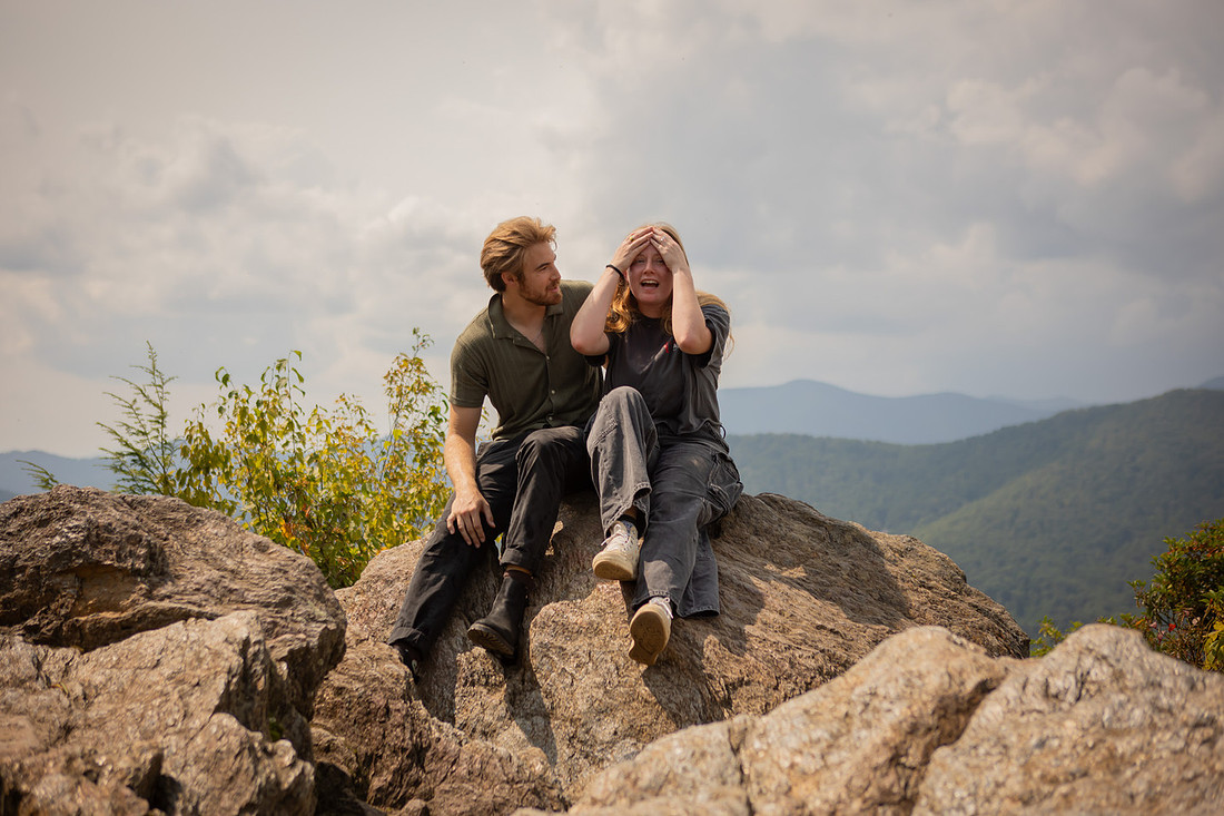 Hiking Proposal at Lookout Trail in Montreat NC | Black Mountain Engagement