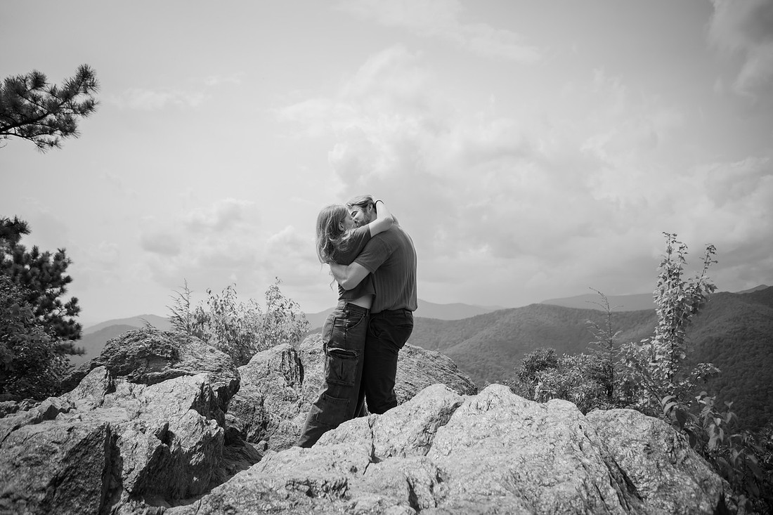 Hiking Proposal at Lookout Trail in Montreat NC | Black Mountain Engagement
