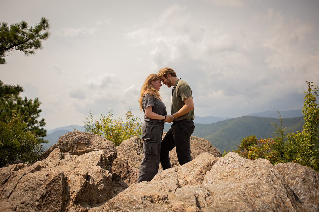 Hiking Proposal at Lookout Trail in Montreat NC | Black Mountain Engagement