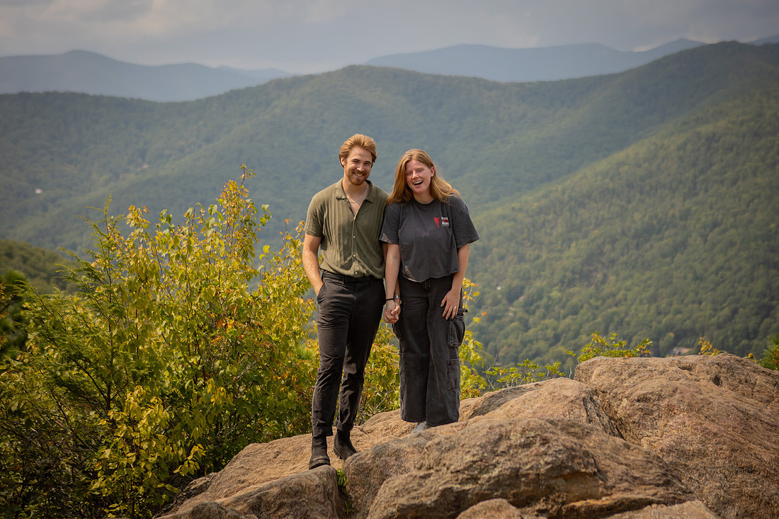 Hiking Proposal at Lookout Trail in Montreat NC | Black Mountain Engagement