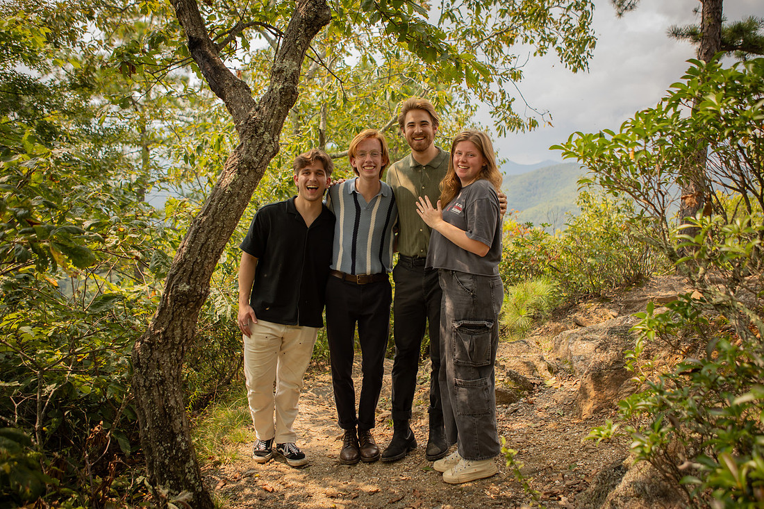 Hiking Proposal at Lookout Trail in Montreat NC | Black Mountain Engagement