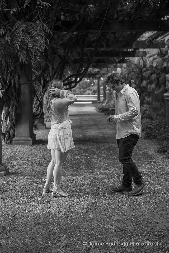 Surprise Proposal Under the Pergola at The Biltmore Estate | Asheville Engagement Photographer