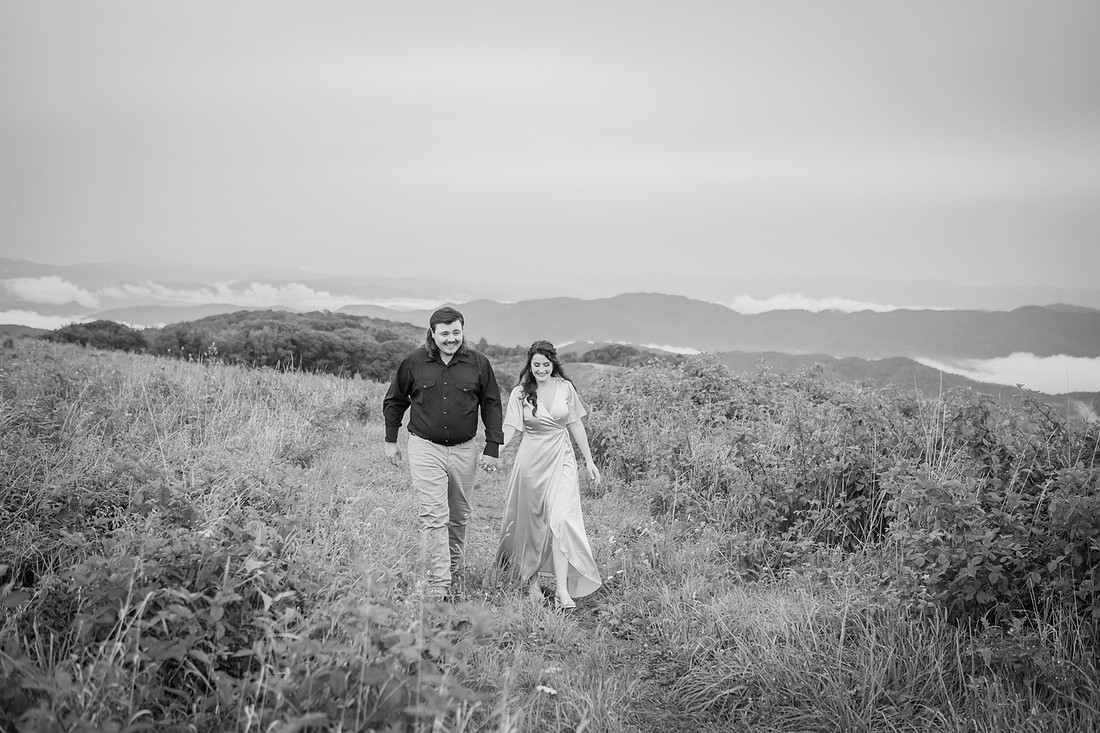 Hiking Engagement Photoshoot with Mountain View | Western North Carolina Photographer