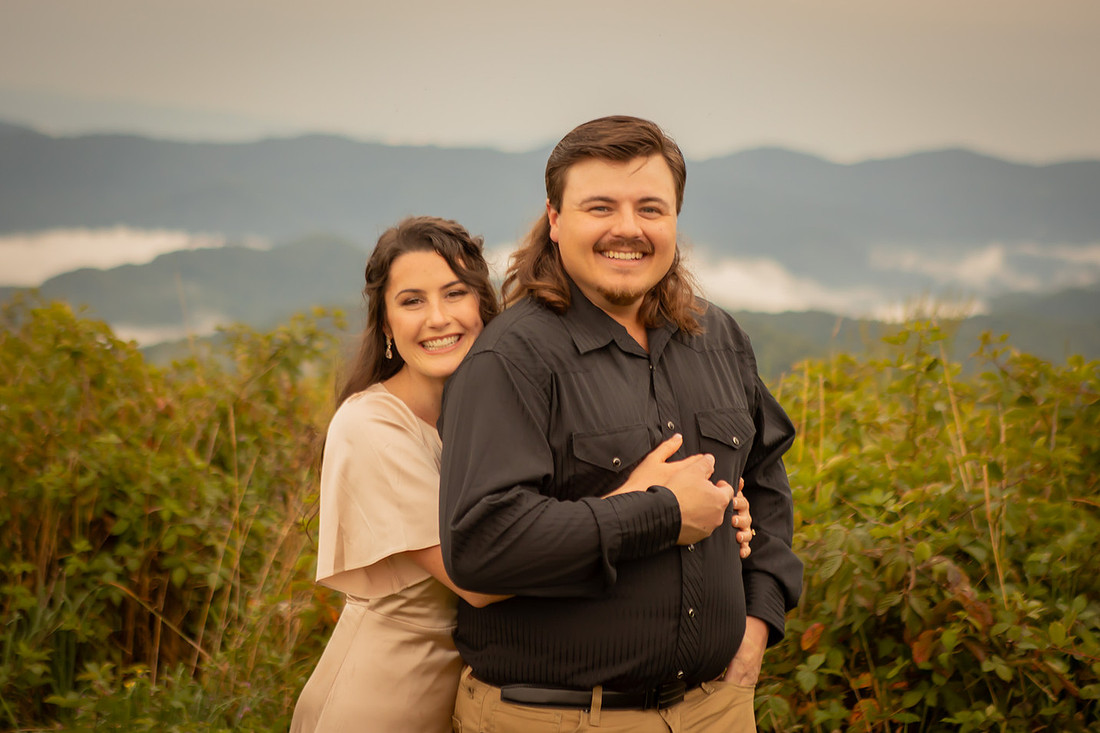 Hiking Engagement Photoshoot with Mountain View | Western North Carolina Photographer