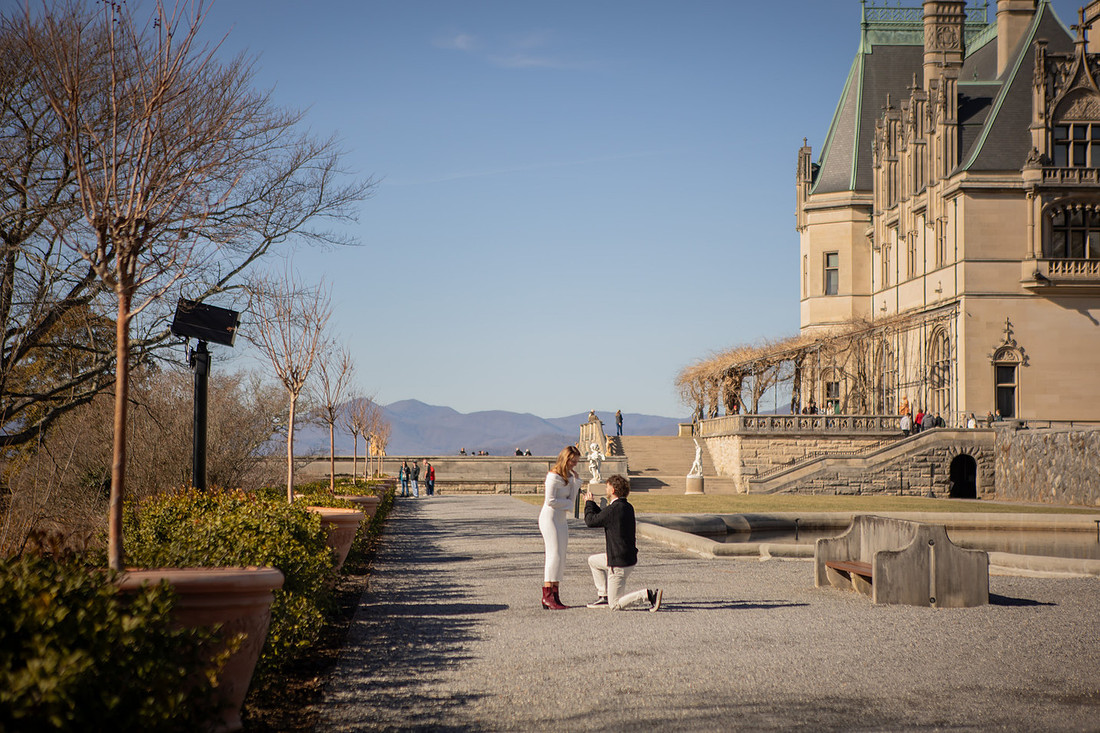 Proposal at the Italian Garden of the Biltmore Estate