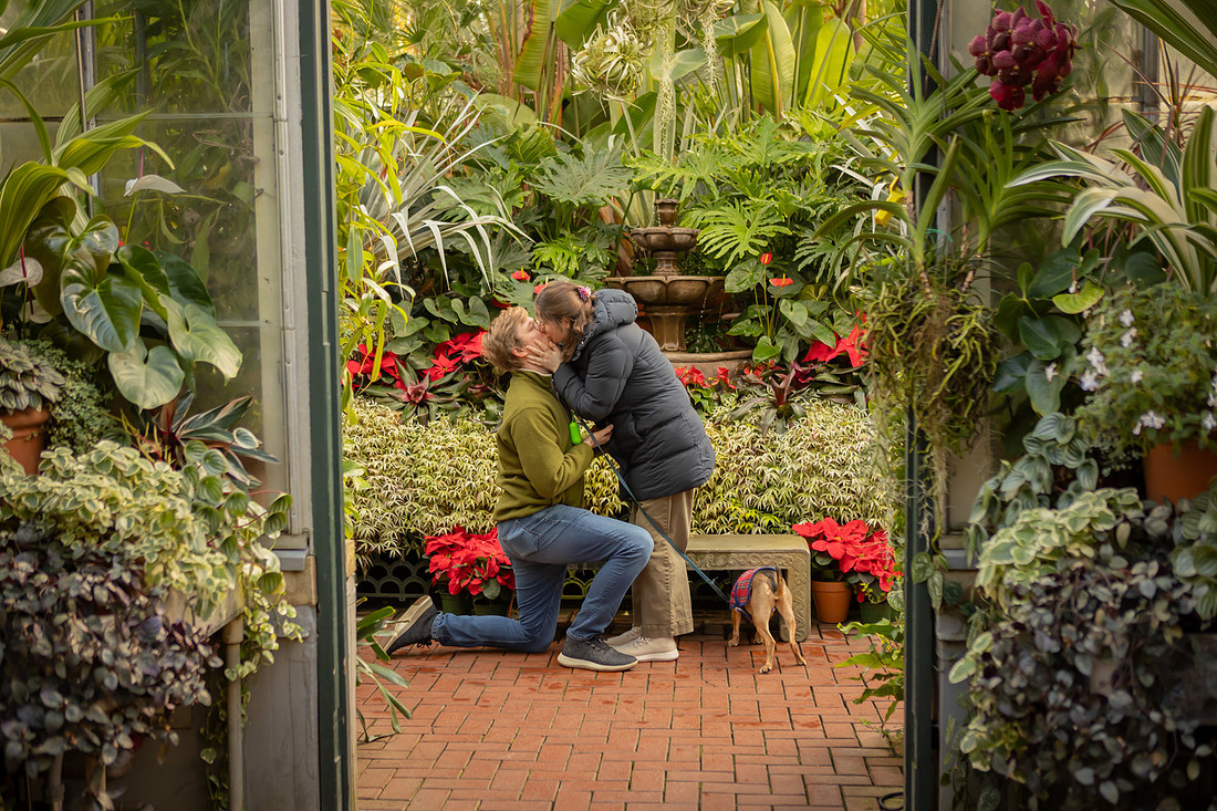 Getting Engaged inside the Conservatory of the Biltmore