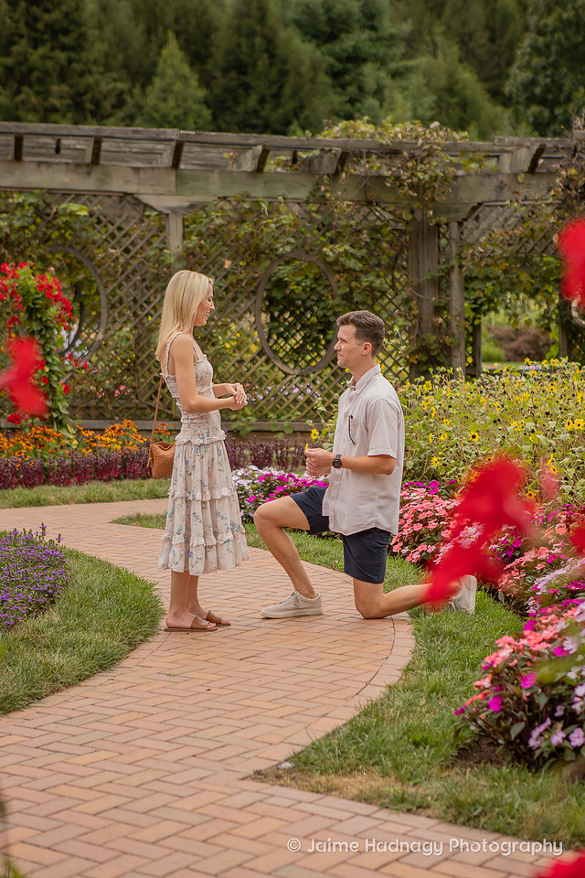 Surprise Proposal at The Biltmore Estate Walled Gardens | Asheville Engagement Photographer