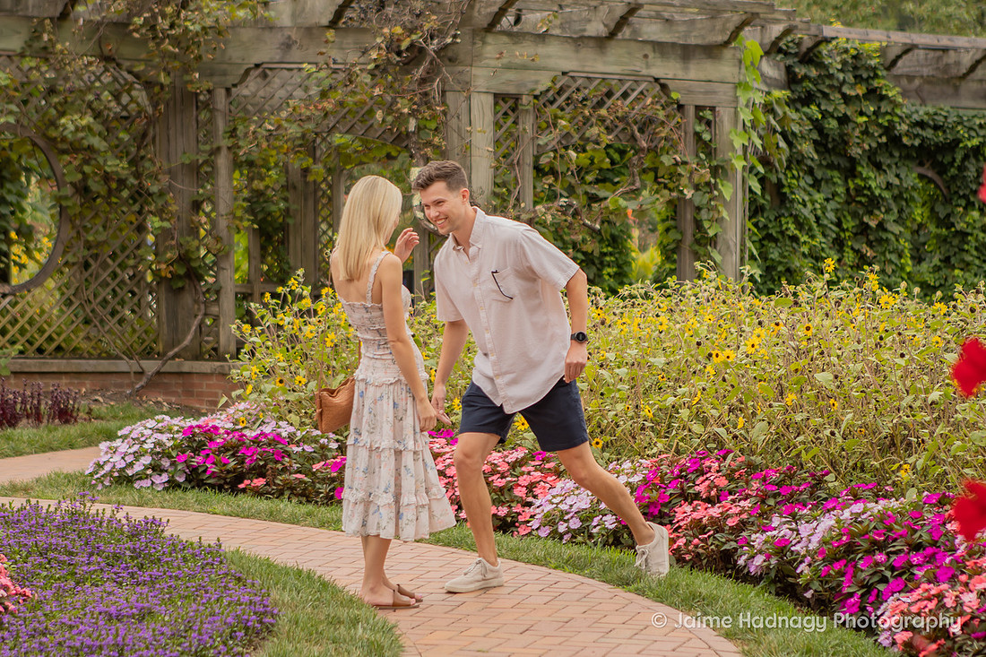 Surprise Proposal at The Biltmore Estate Walled Gardens | Asheville Engagement Photographer