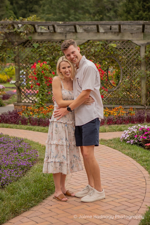 Beautiful surprise proposal in the Gardens at Biltmore Estate | Asheville engagement photographer