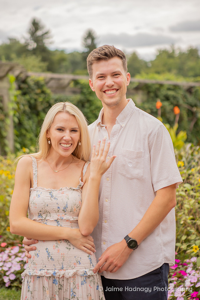 Beautiful surprise proposal in the Gardens at Biltmore Estate | Asheville engagement photographer