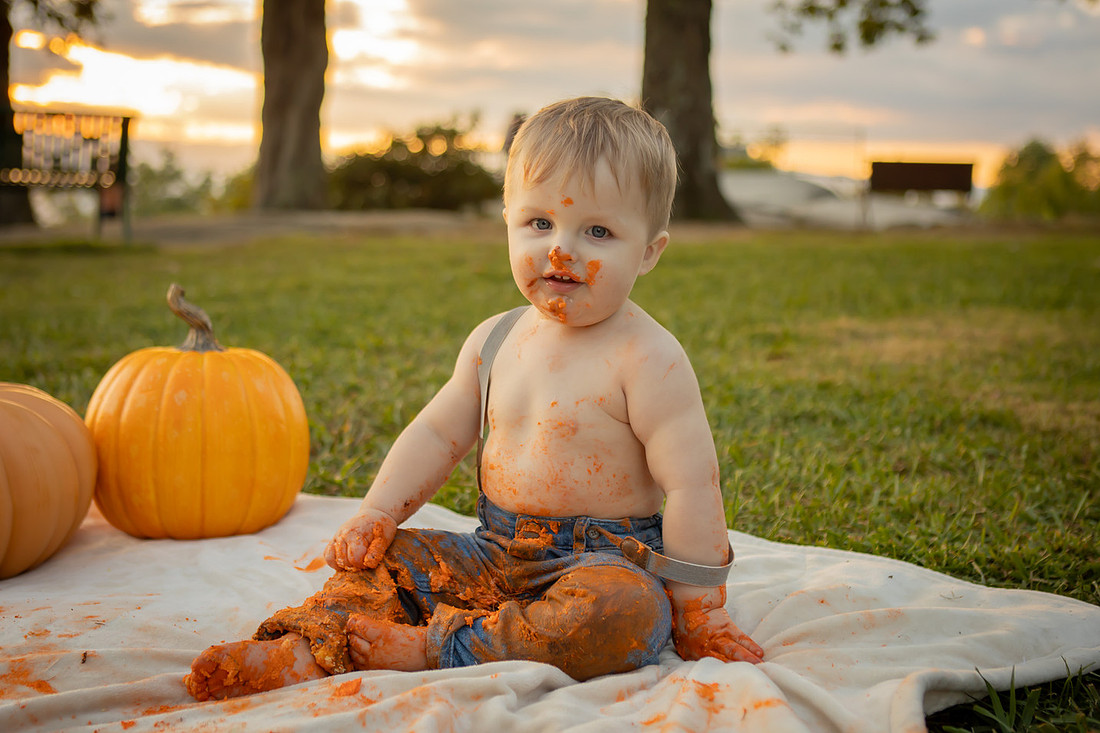 Cake Smash One Year Old Photos | Asheville Baby Photographer